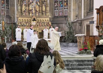 Žehnání tříkrálovým koledníkům v Brně
