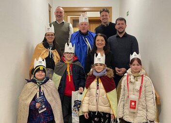 Koledování na městském úřadě ve Znojmě